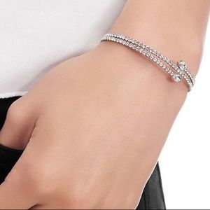 Swarovski Twisty Cuff Bracelet (Yellow Gold)